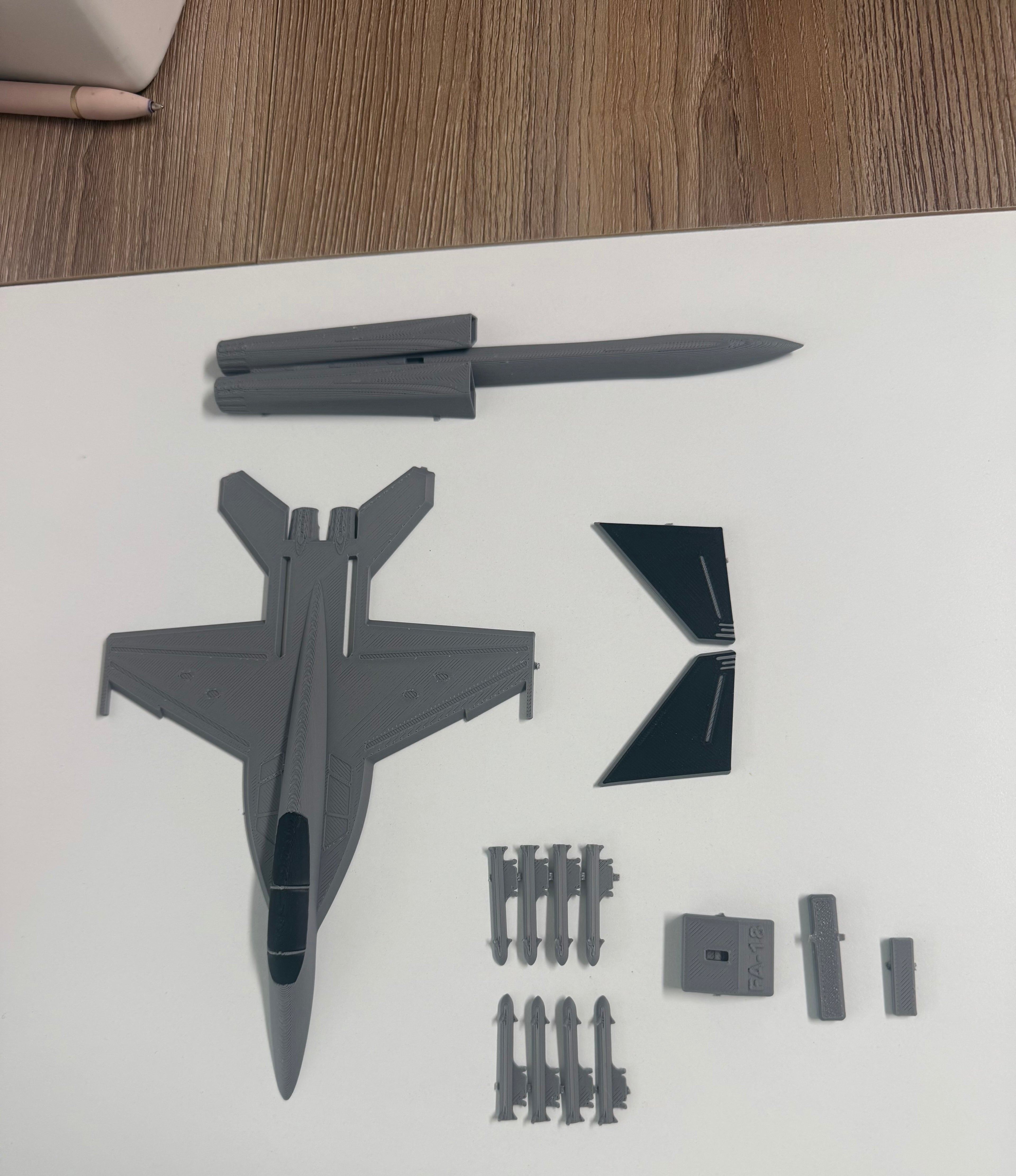 F/A-18 Fighter Jet 3D Printed Model Kit F/A-18 Fighter Jet 3D Printed Model Kit – Military Aircraft Desk Decor – Modern Aviation Display – Fighter Jet Model – Aviation Gift