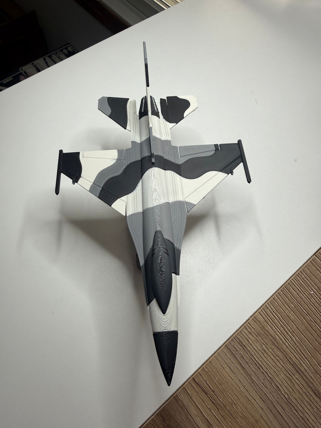 F-16 Fighting Falcon Camo 3D Printed Aircraft Model Kit – Tactical Fighter Jet Edition