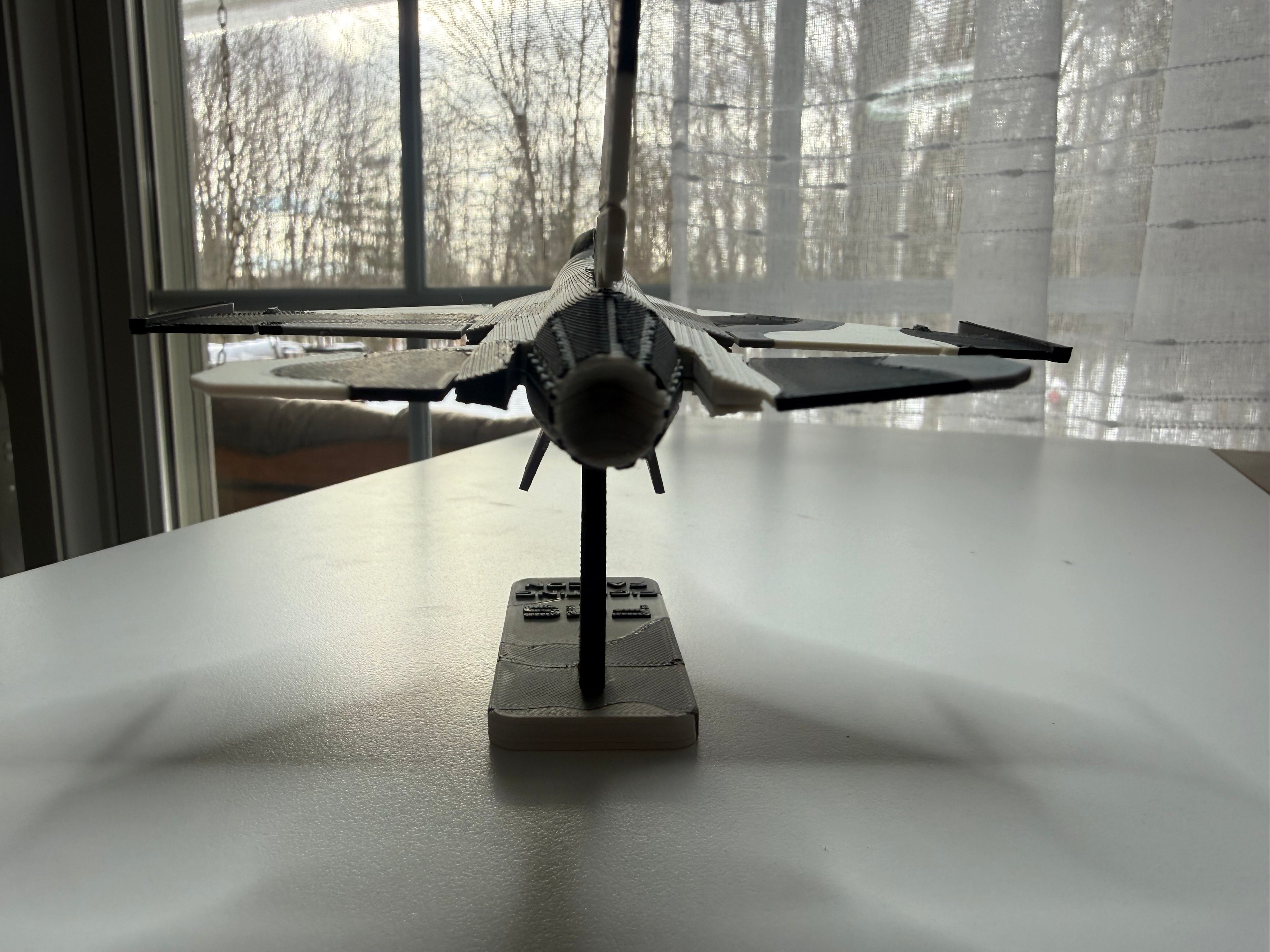 F-16 Fighting Falcon Camo 3D Printed Aircraft Model Kit – Tactical Fighter Jet Edition
