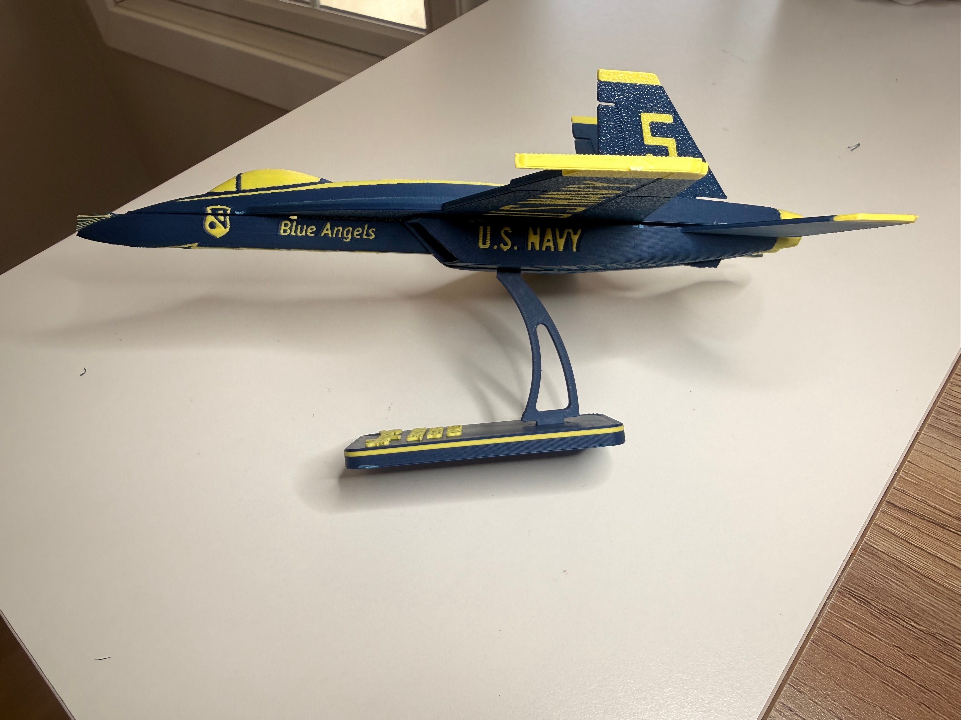 Blue Angels F/A-18 Super Hornet 3D Printed Aircraft Model Kit – Navy Demonstration Jet Edition