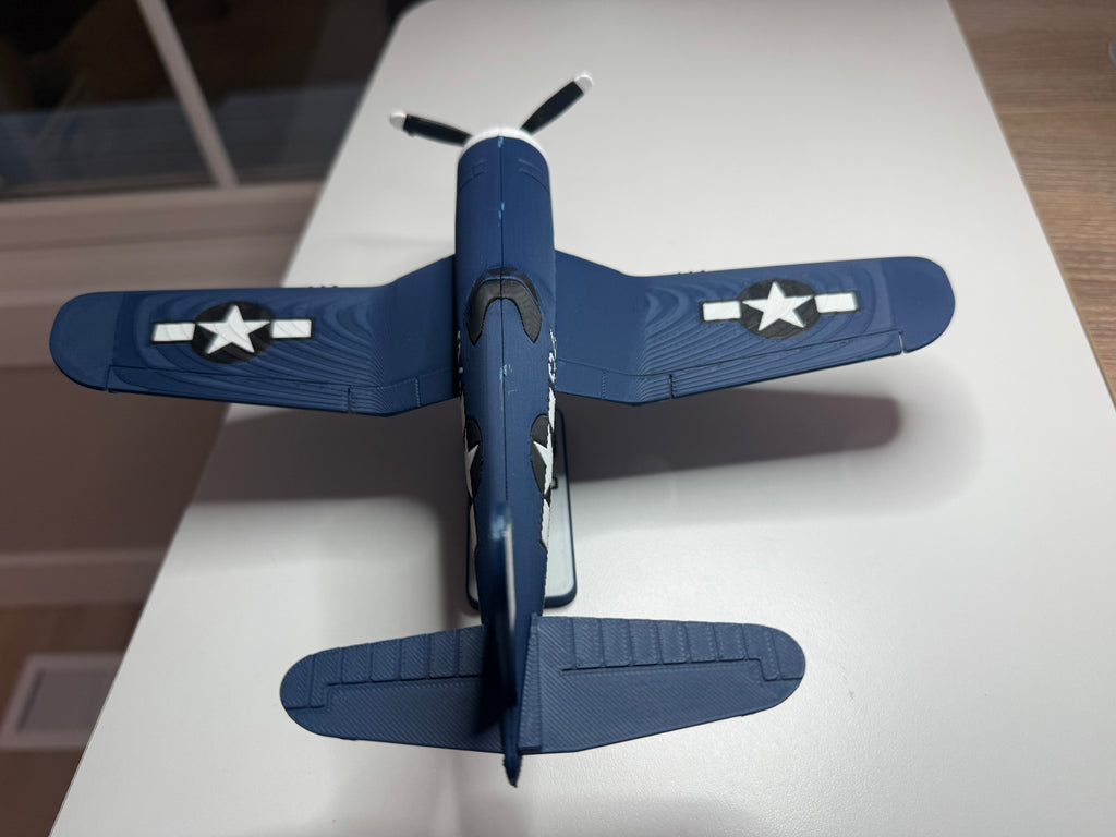 F4U Corsair 3D Printed Aircraft Model Kit – WWII Fighter Plane Edition