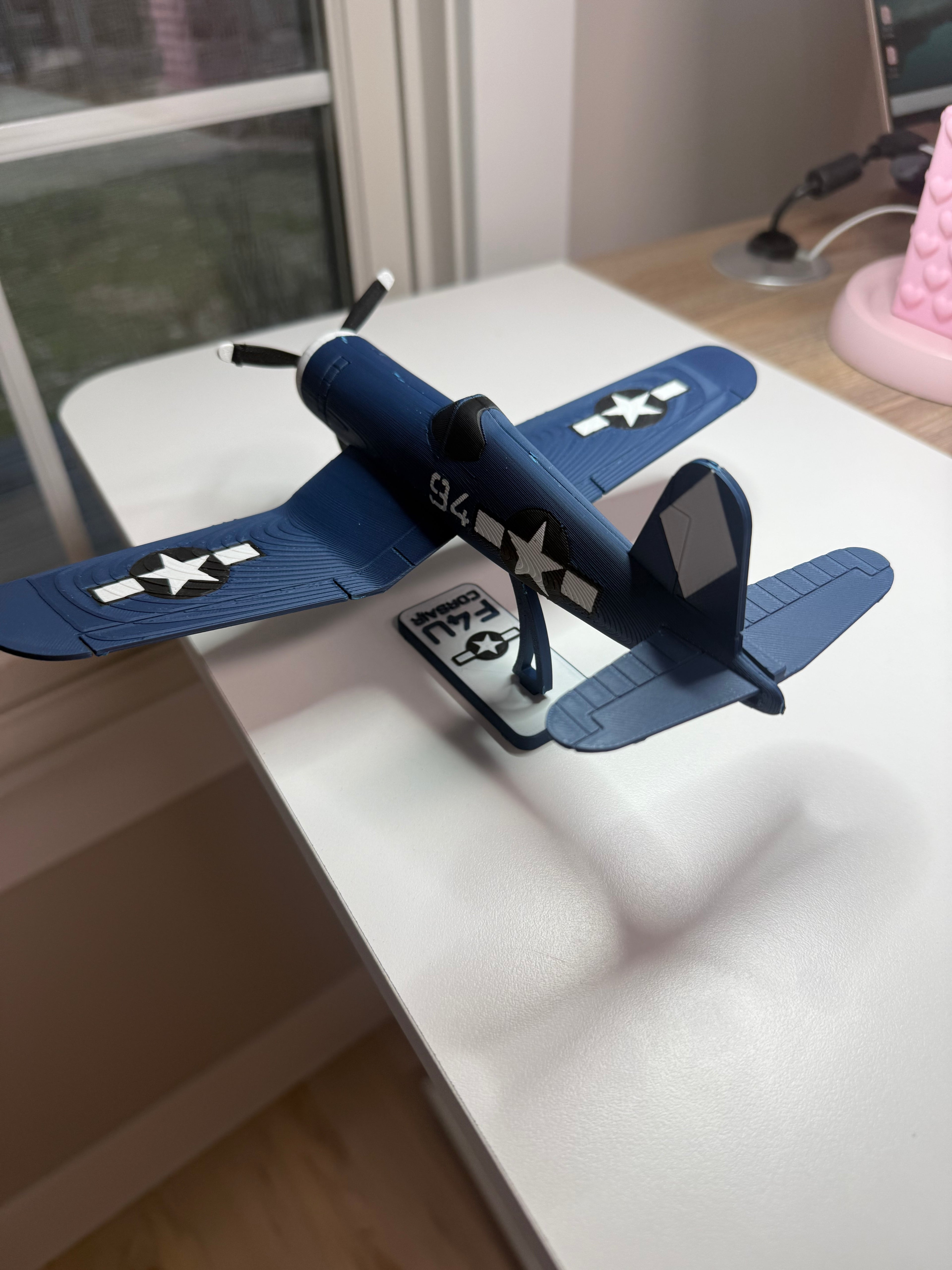 F4U Corsair 3D Printed Aircraft Model Kit – WWII Fighter Plane Edition