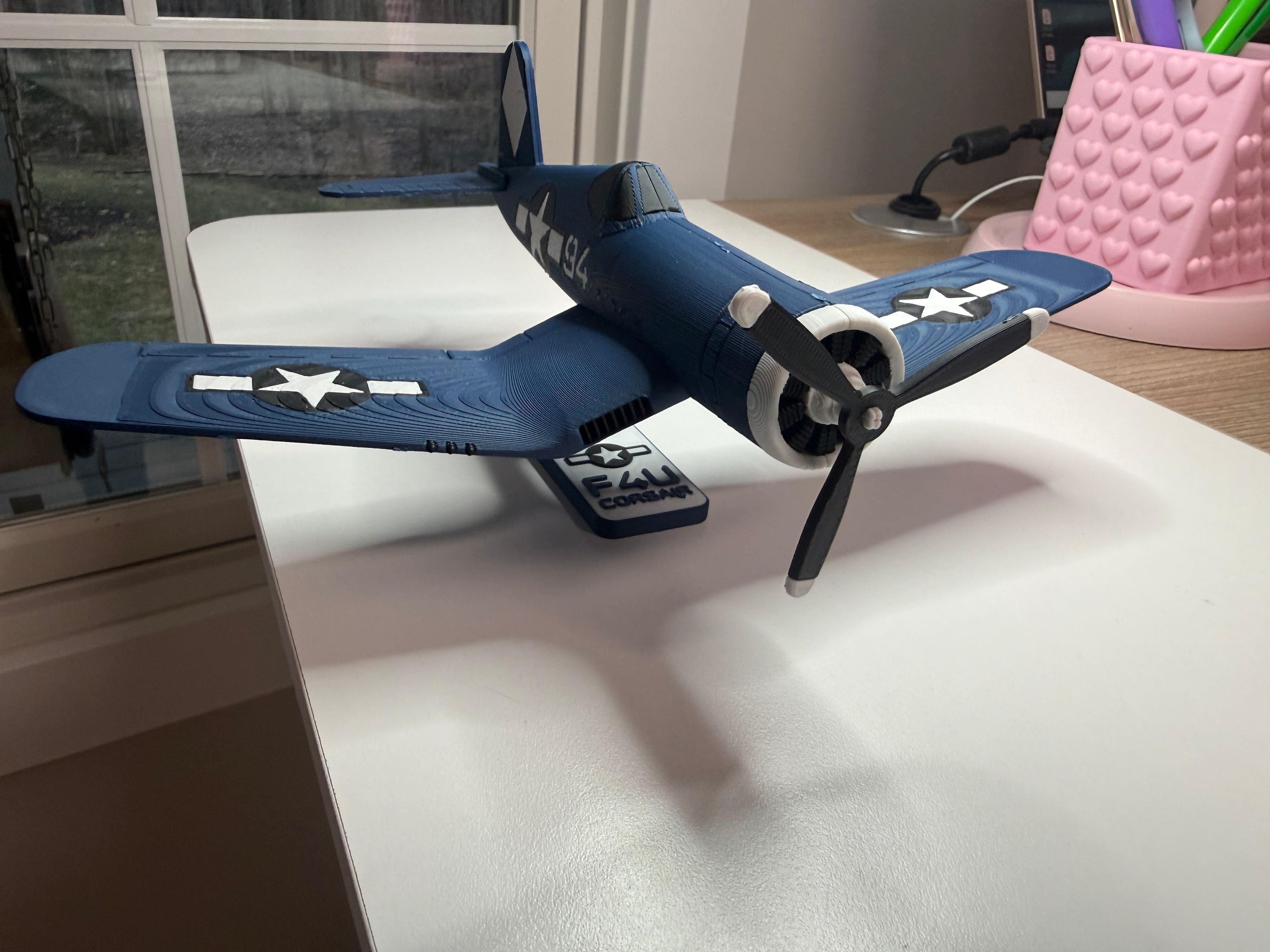 F4U Corsair 3D Printed Aircraft Model Kit – WWII Fighter Plane Edition