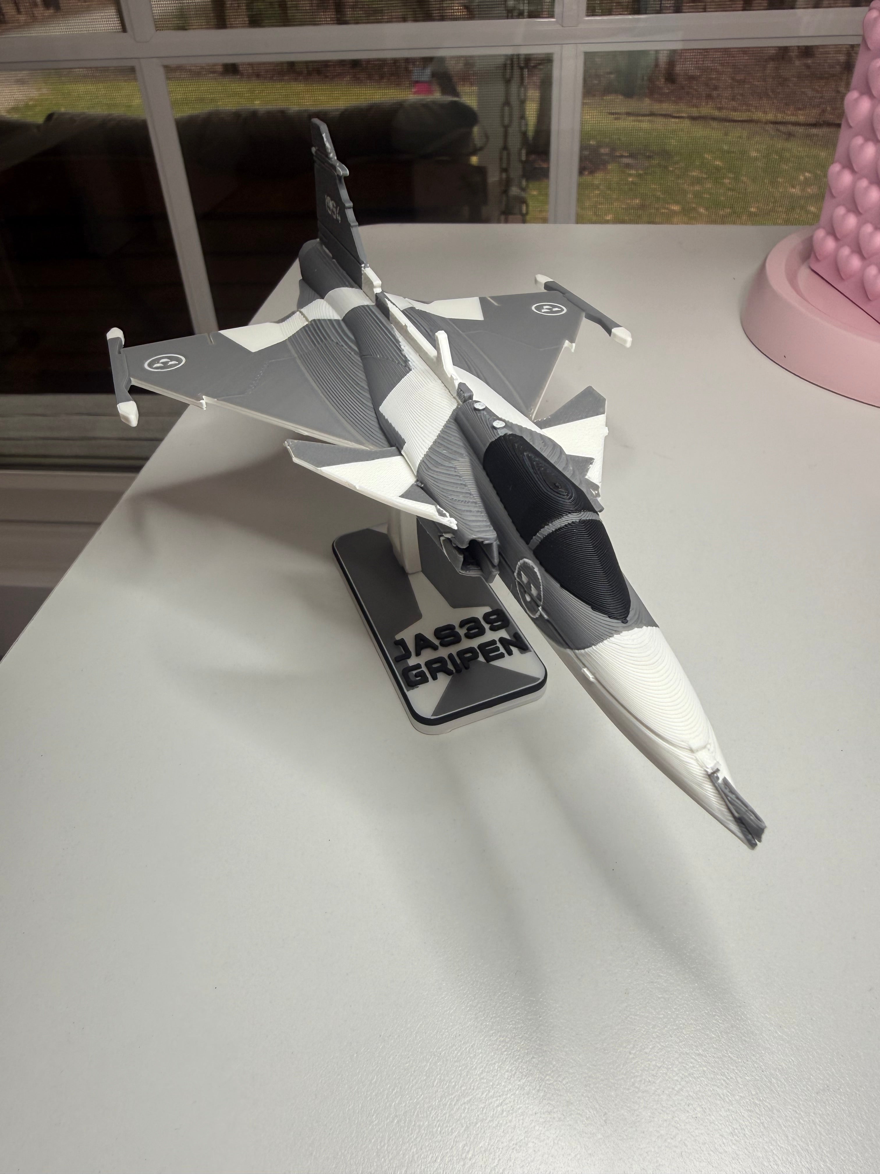 JAS 39 Gripen 3D Printed Aircraft Model Kit – Modern Fighter Jet Edition