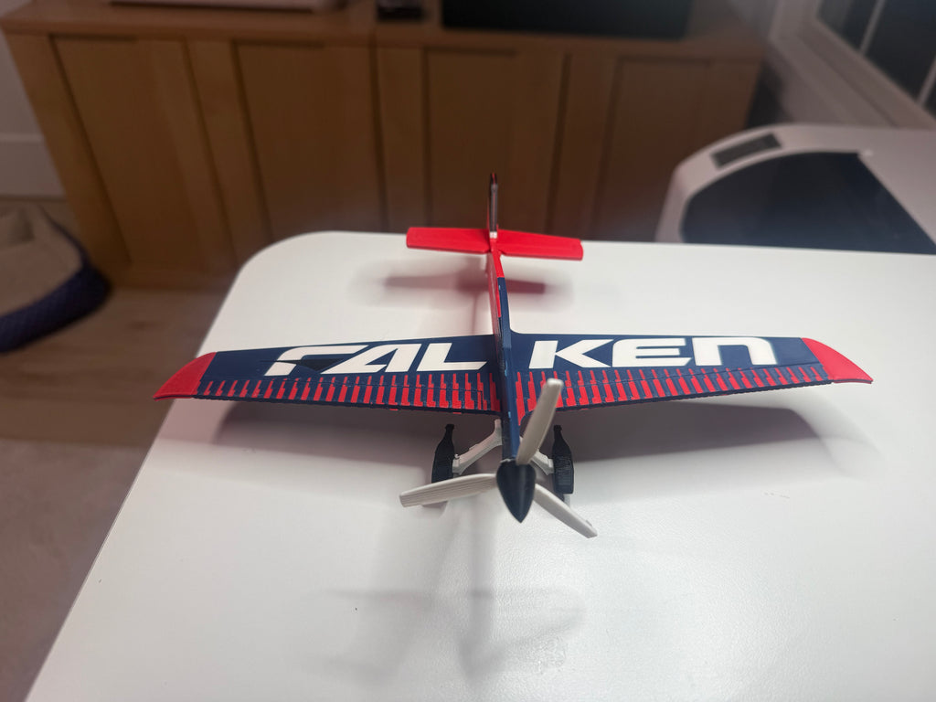 MXS-R Falken Aerobatic Plane 3D Printed Model | RC Airplane Display Build
