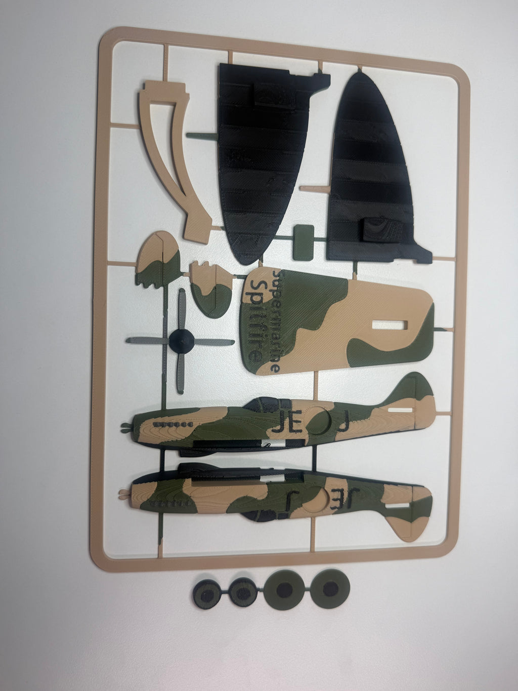 Spitfire WWII Fighter Plane Kit Card | 3D Printed Aircraft Model