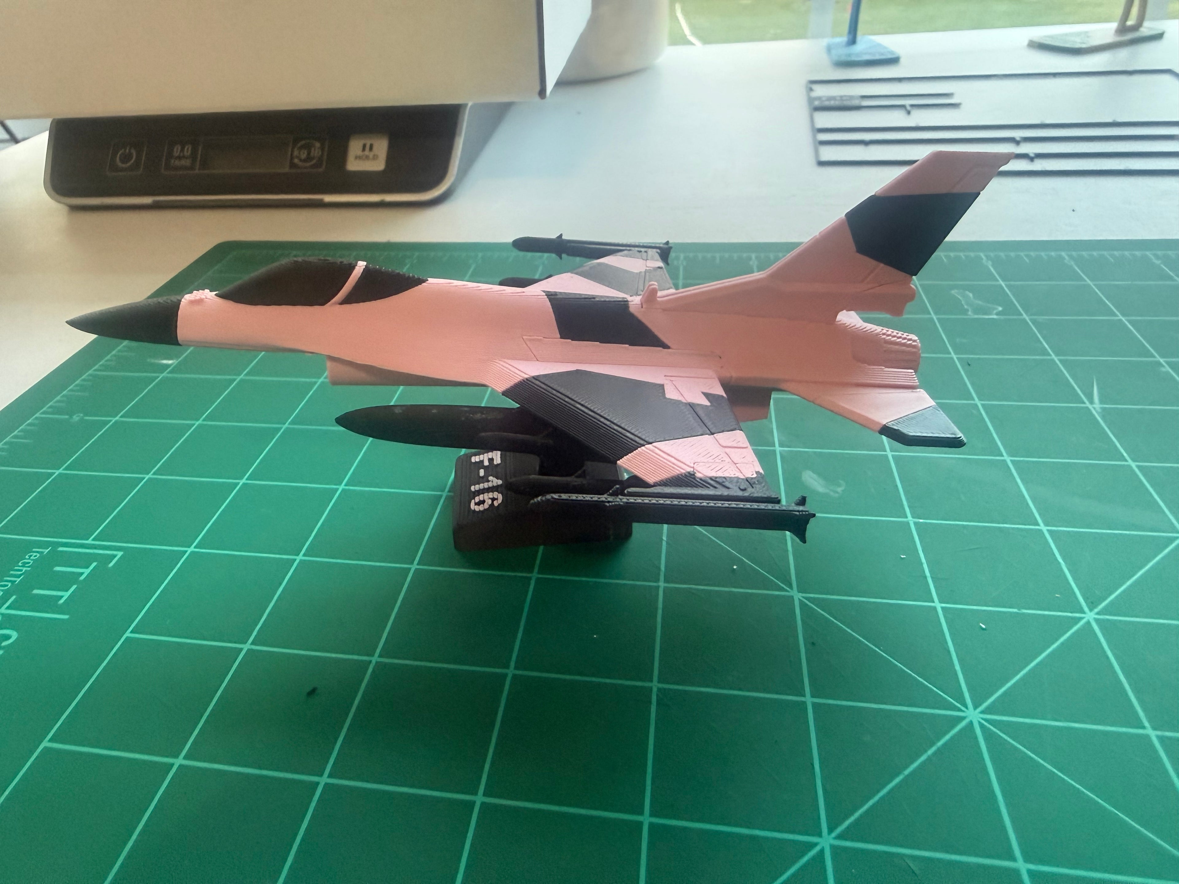 Pink F-16 Fighter Jet 3D Printed Model