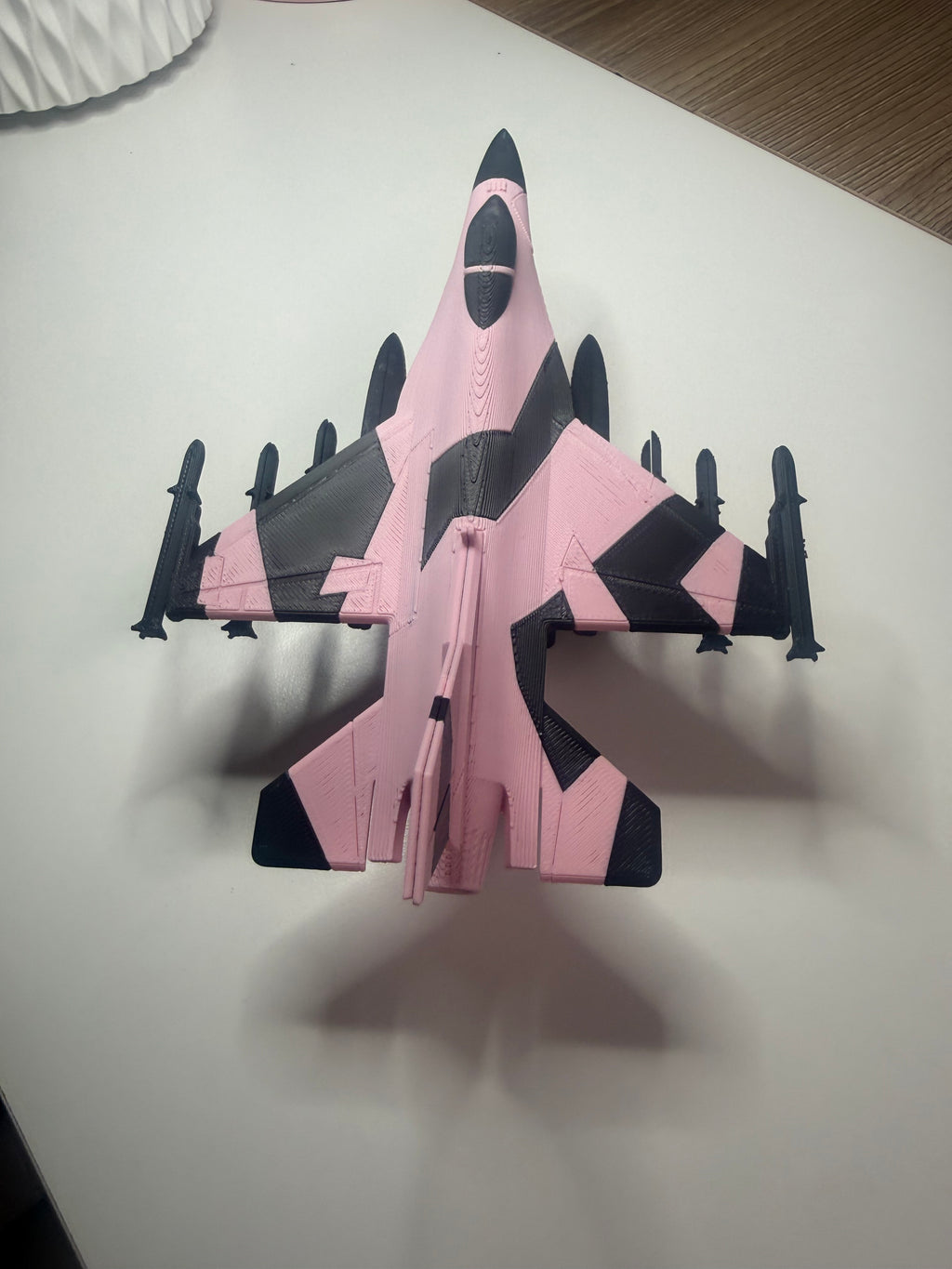 Pink F-16 Fighter Jet 3D Printed Model