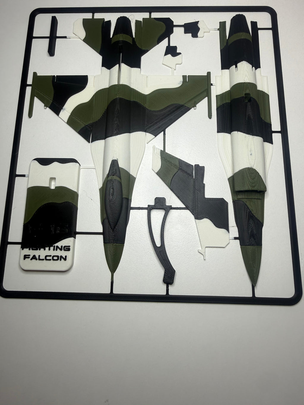 F-16 Fighting Falcon 3D Printed Aircraft Model – Army Green Edition