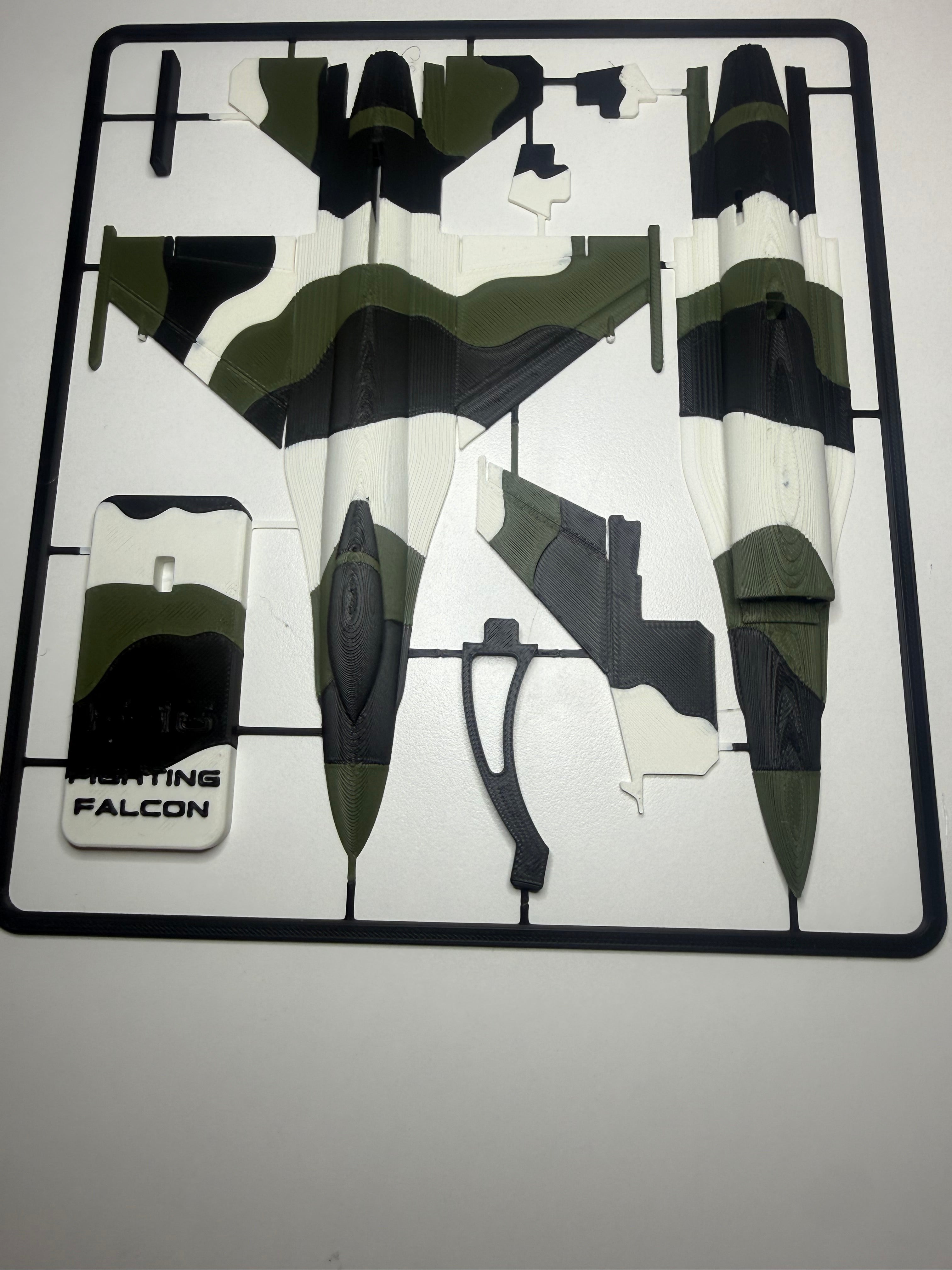 F-16 Fighting Falcon 3D Printed Aircraft Model – Army Green Edition