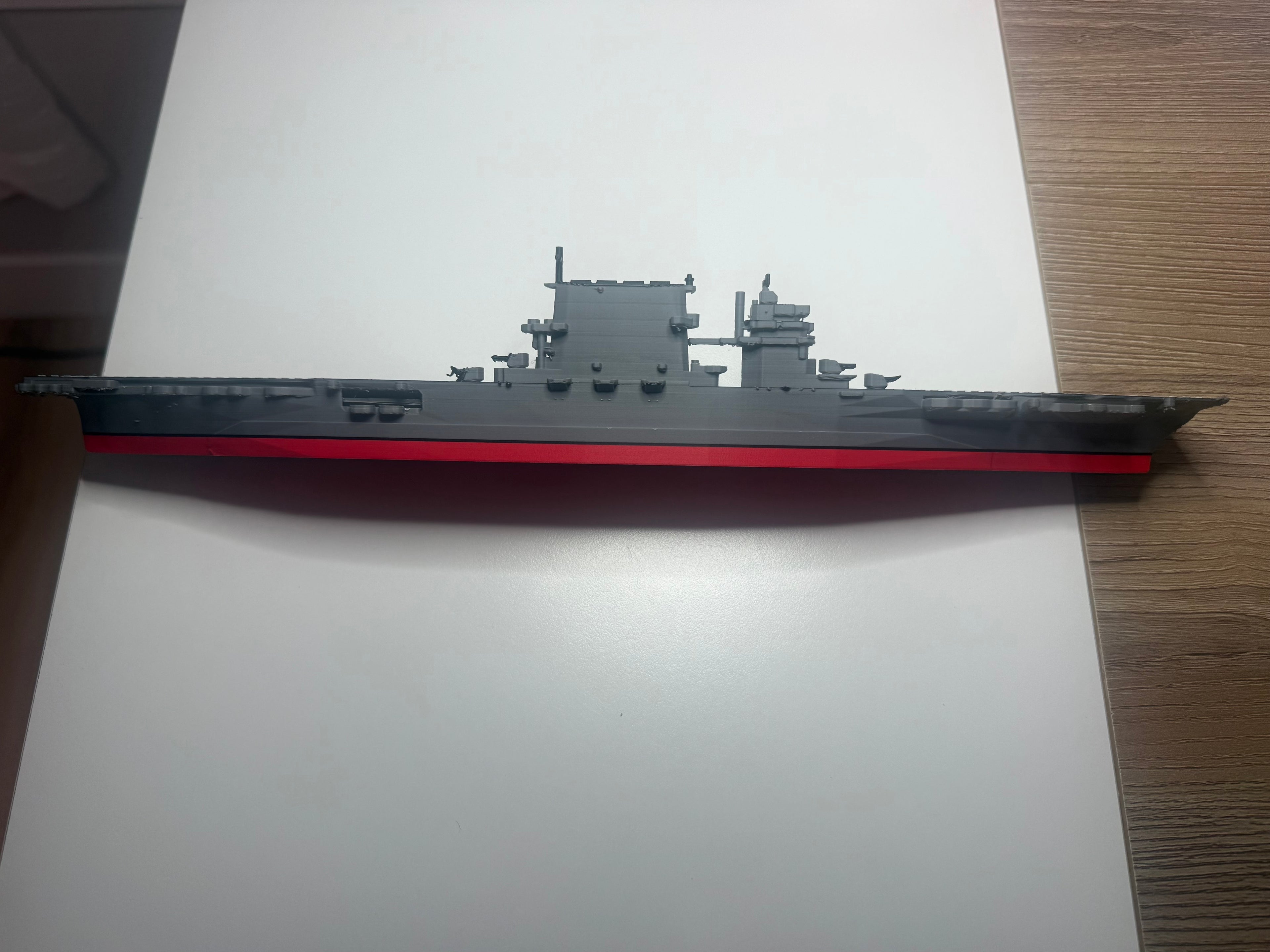 Saratoga Class Aircraft Carrier 3D Printed Display Model – Naval Warship Desk Decor