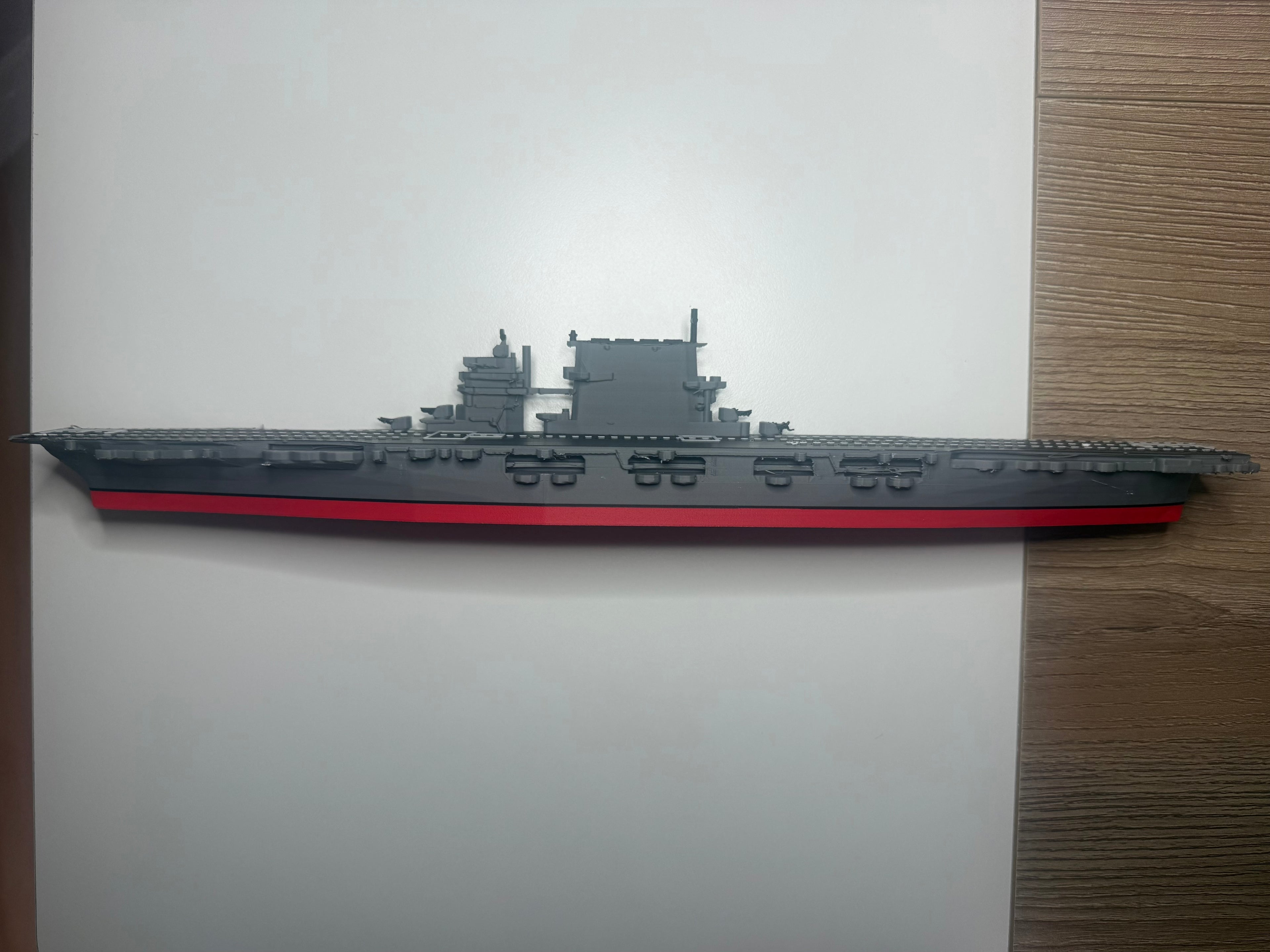 Saratoga Class Aircraft Carrier 3D Printed Display Model – Naval Warship Desk Decor