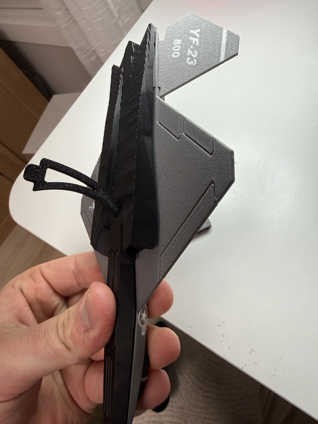 YF-23 Black Widow II 3D Printed Aircraft Display Model – Gray – Loose Piece – Desk Decor