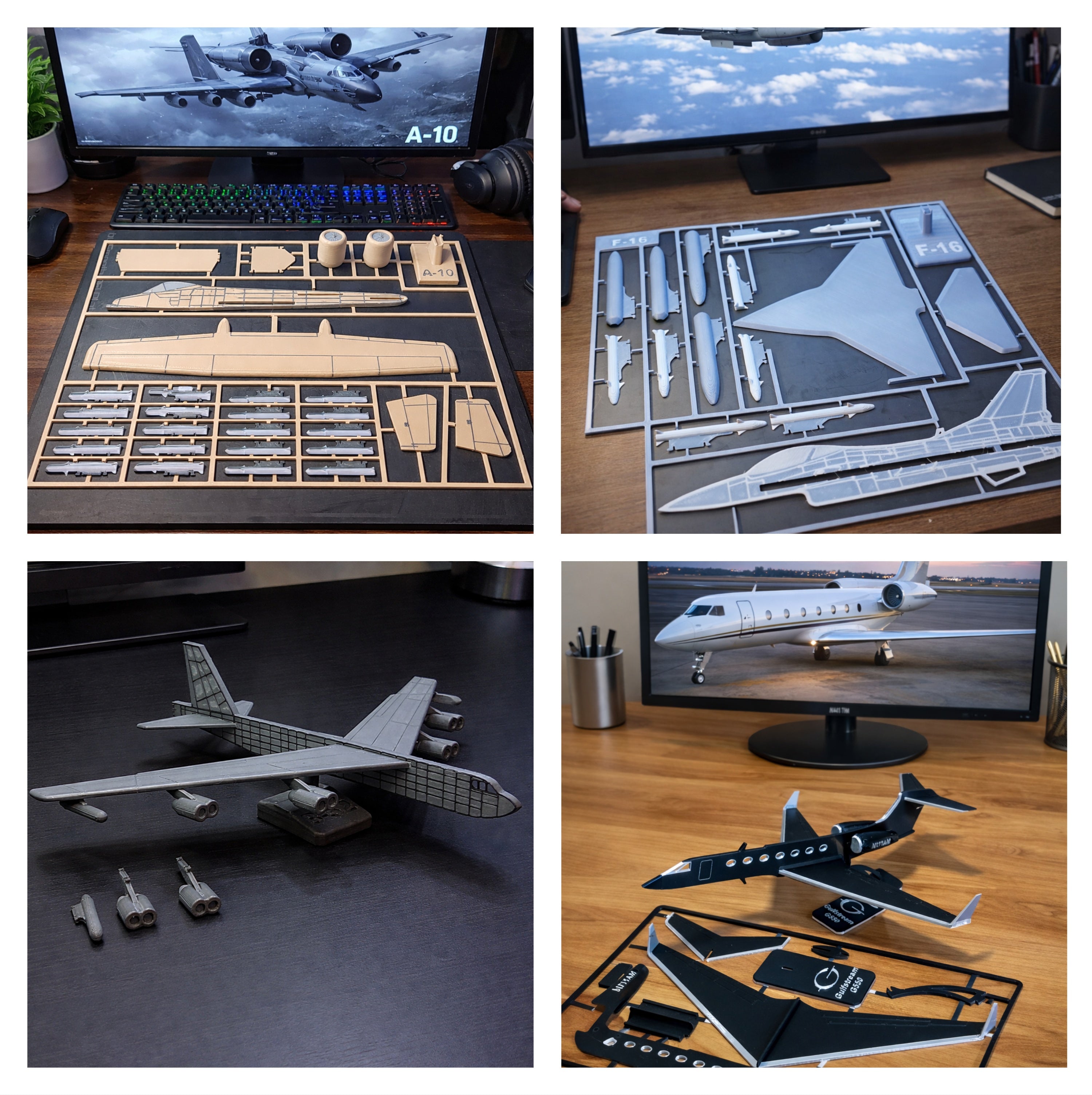 Choose Any 1, 2, 3, 4, or 5 Aircraft 3D Printed Model Kits – DIY Aviation Bundle