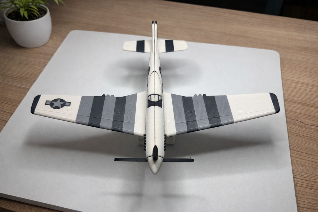 P-51D Mustang 3D Printed Aircraft Model Kit – WWII Fighter Plane