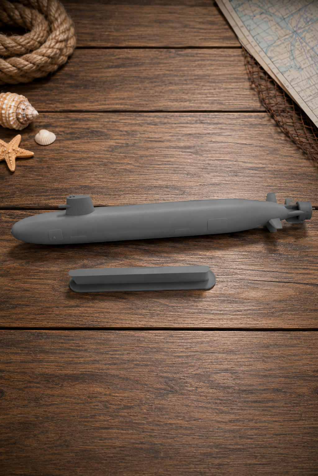 Virginia Class Submarine Display Model Virginia Class Submarine Display Model – 3D Printed Navy Submarine with Stand – Military Naval Desk Decor – Modern Submarine Display