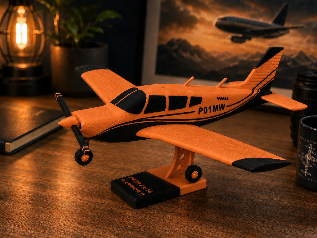 Piper PA-28 Warrior II 3D Printed Model Kit – Multiple Colors Available
