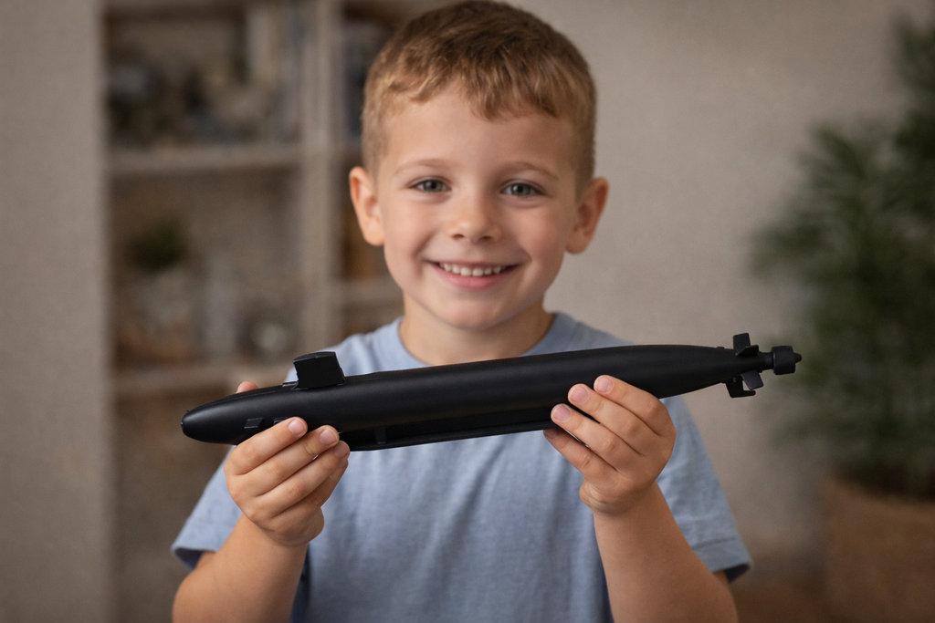 Virginia Class Submarine Display Model Virginia Class Submarine Display Model – 3D Printed Navy Submarine with Stand – Military Naval Desk Decor – Modern Submarine Display