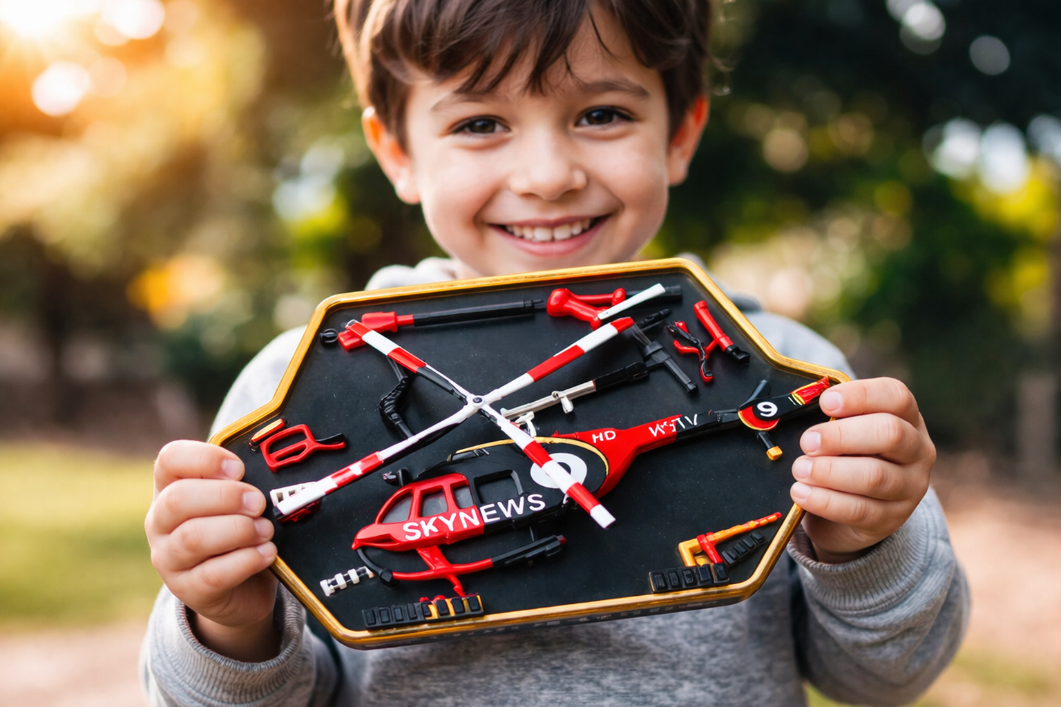 Bell 407 SkyNews 3D Printed Helicopter Model Kit