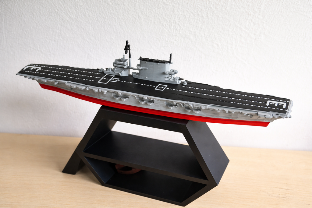 Saratoga Class Aircraft Carrier 3D Printed Display Model – Naval Warship Desk Decor