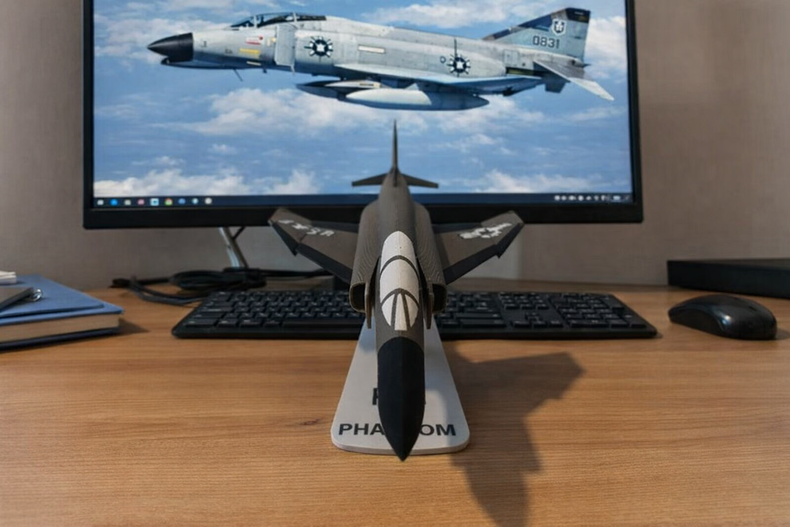 F-4 Phantom II USAF 3D Printed Aircraft Model – Loose Piece Fighter Jet Display