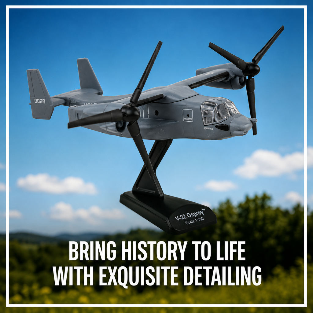 V-22 Osprey Die-Cast Aircraft Model – 1:150 Scale Military Tiltrotor Display Plane