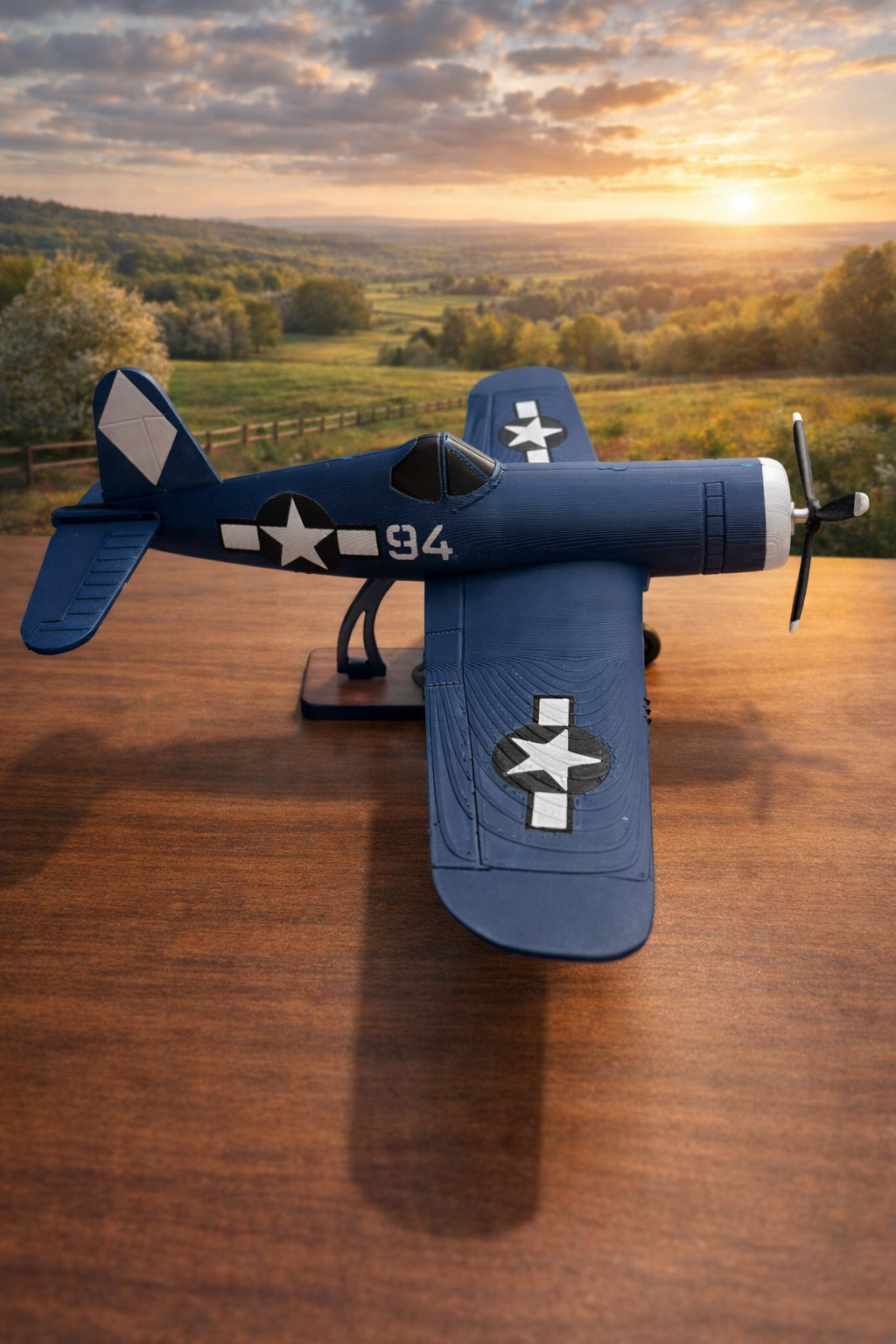 F4U Corsair 3D Printed Aircraft Model Kit – WWII Fighter Plane Edition