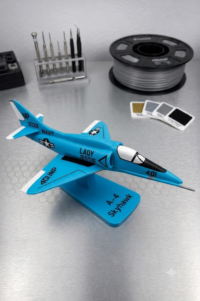 A-4 Skyhawk Loose Piece Display Model – 3D Printed Navy Jet Aircraft Decor
