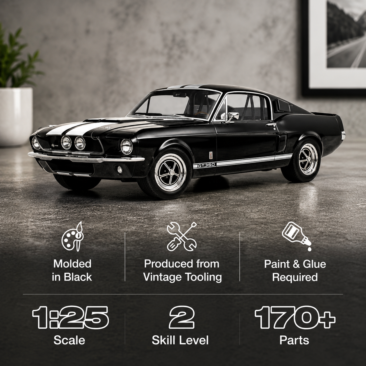 1967 Shelby GT-350 Model Kit – 1:25 Scale by AMT