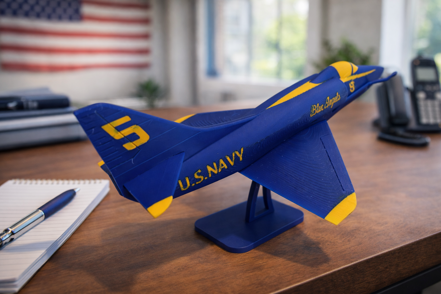A-4 Skyhawk Blue Angels 3D Printed Aircraft Model – Loose Piece Display Jet Desk Decor