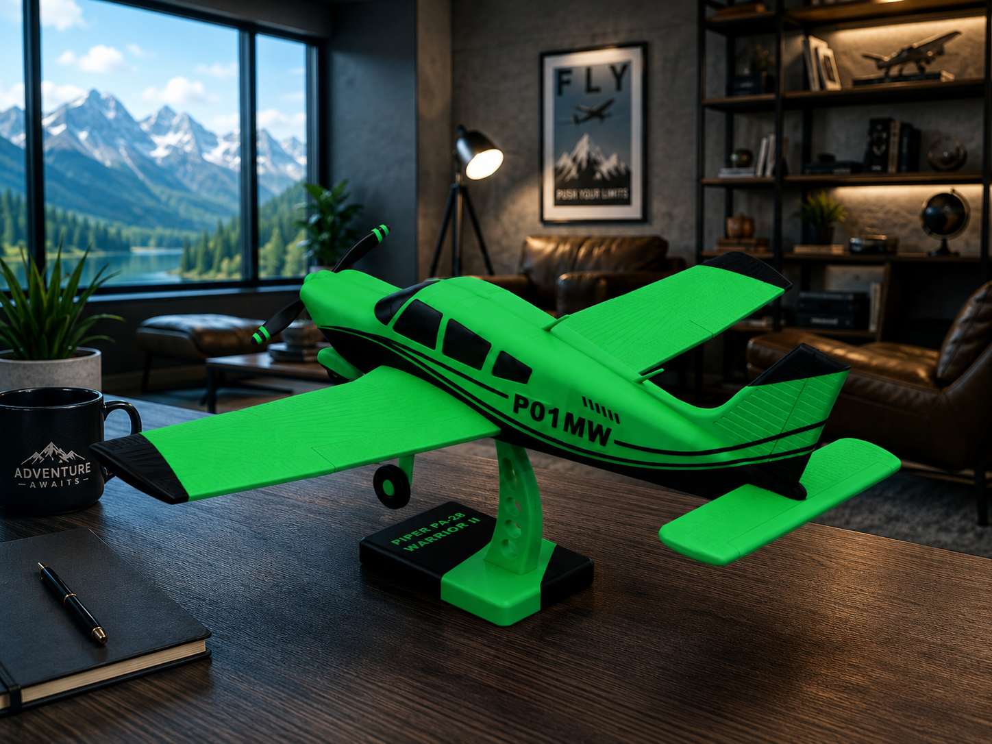 Piper PA-28 Warrior II 3D Printed Model Kit – Multiple Colors Available