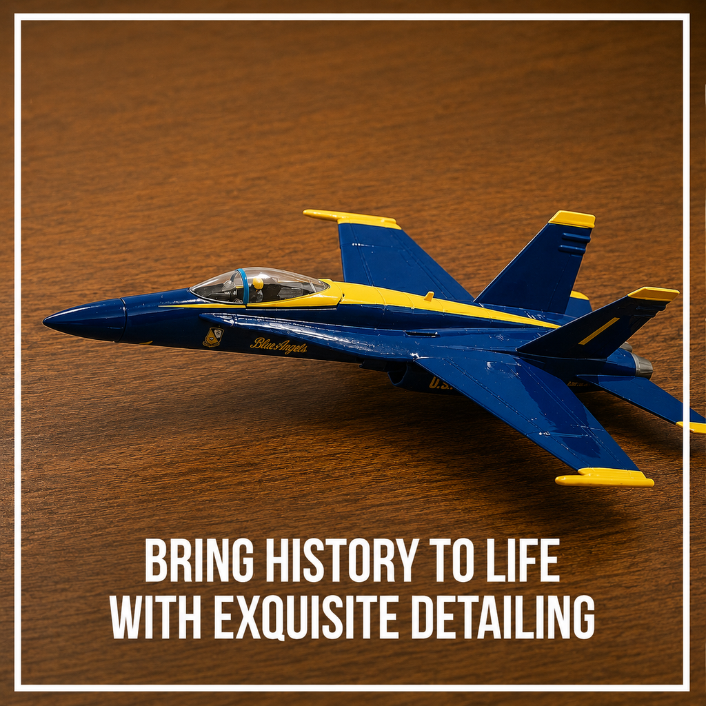 F/A-18C Hornet Blue Angels Die-Cast Aircraft Model – 1/150 Scale Display Jet
