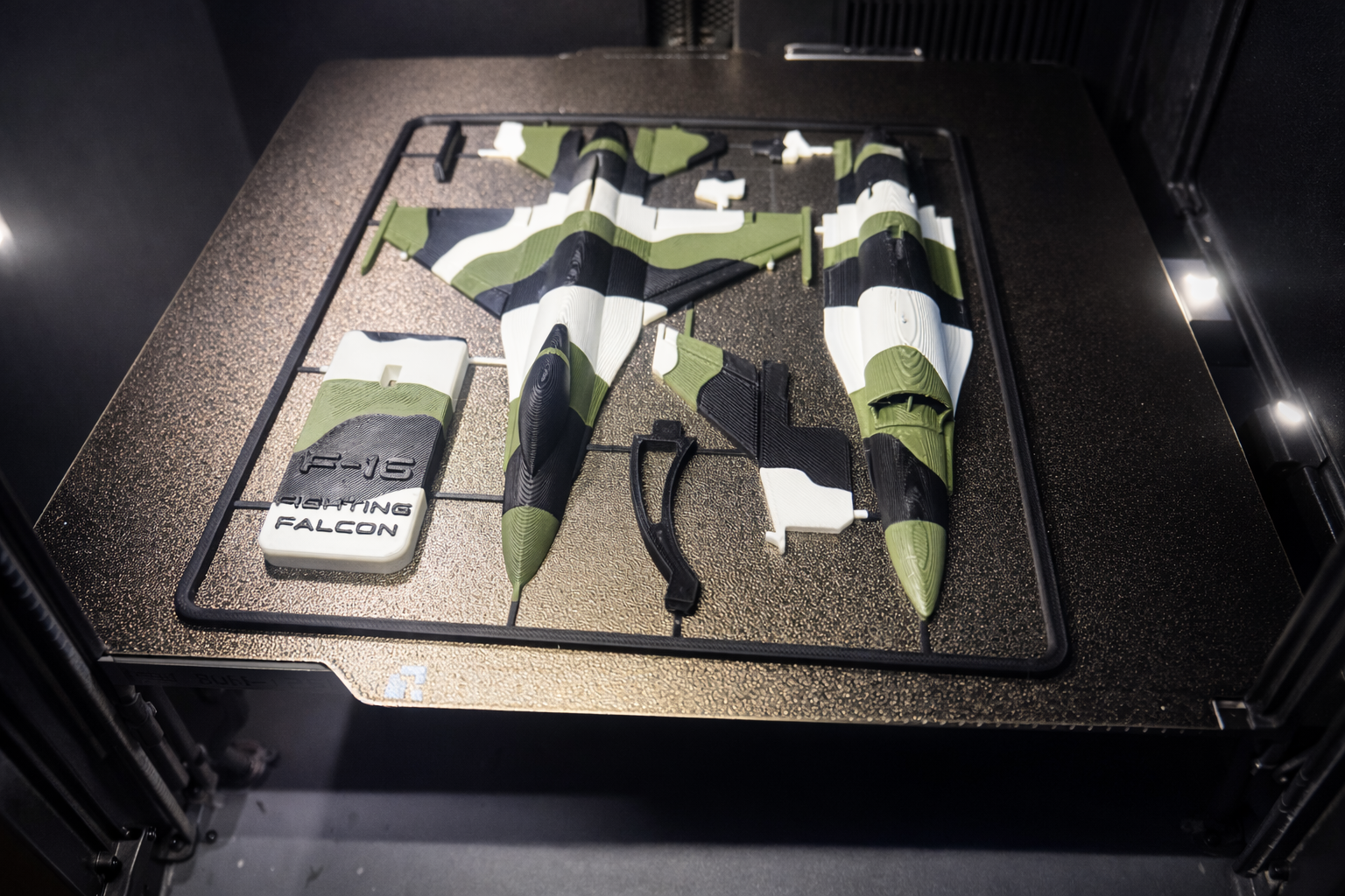 F-16 Fighting Falcon 3D Printed Aircraft Model – Army Green Edition