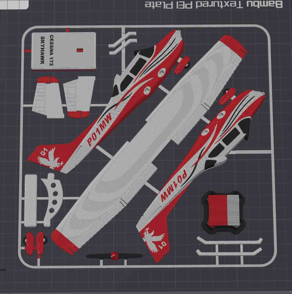Cessna 172 Skyhawk 3D Printed Aircraft Model