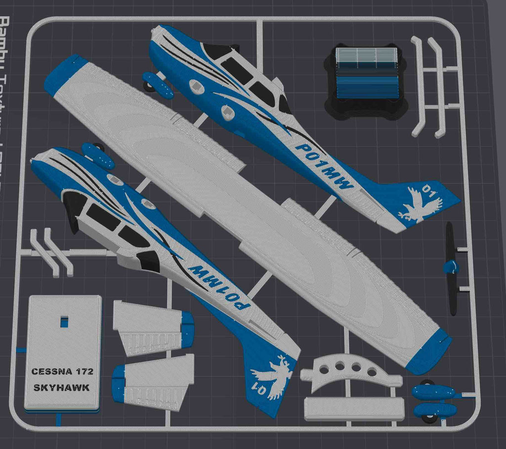 Cessna 172 Skyhawk 3D Printed Aircraft Model