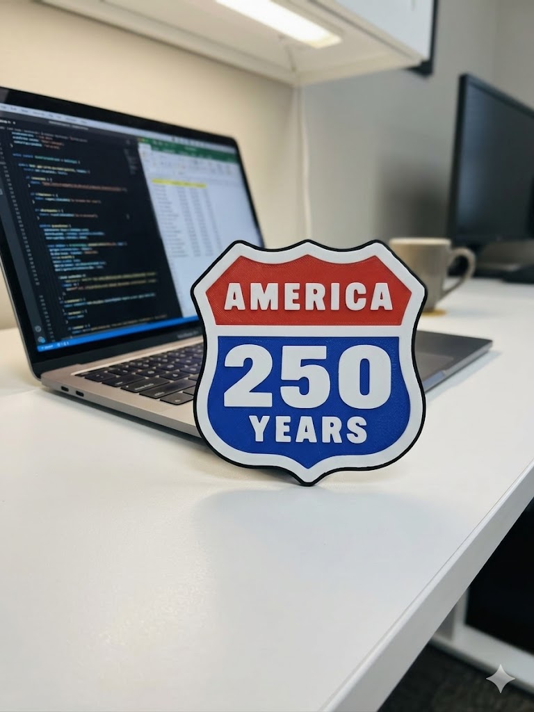 America 250 Years Sign – Patriotic USA Decor