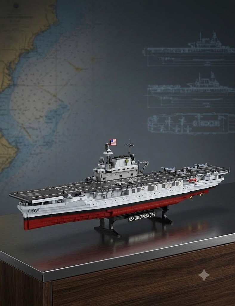 USS Enterprise Aircraft Carrier Building Block Set – 1883 Pieces