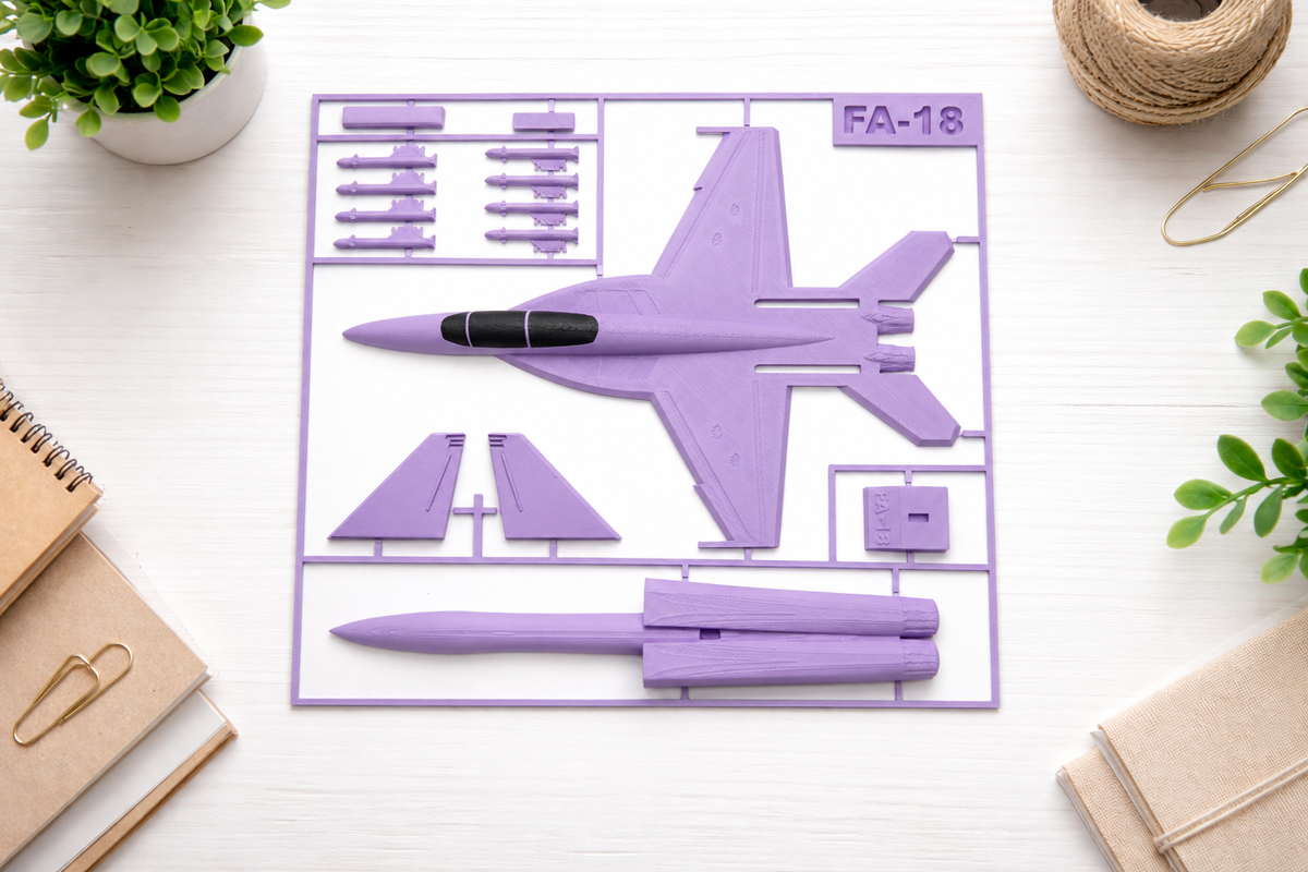 F/A-18 Fighter Jet 3D Printed Model Kit F/A-18 Fighter Jet 3D Printed Model Kit – Military Aircraft Desk Decor – Modern Aviation Display – Fighter Jet Model – Aviation Gift