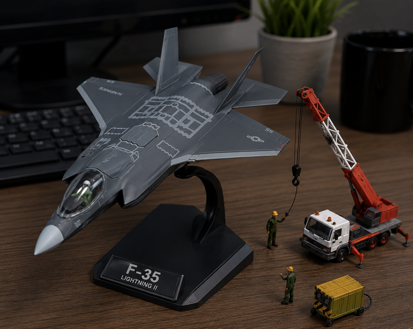 F-35B Lightning II Die-Cast Aircraft Model – 1/72 Scale Stealth Fighter Jet