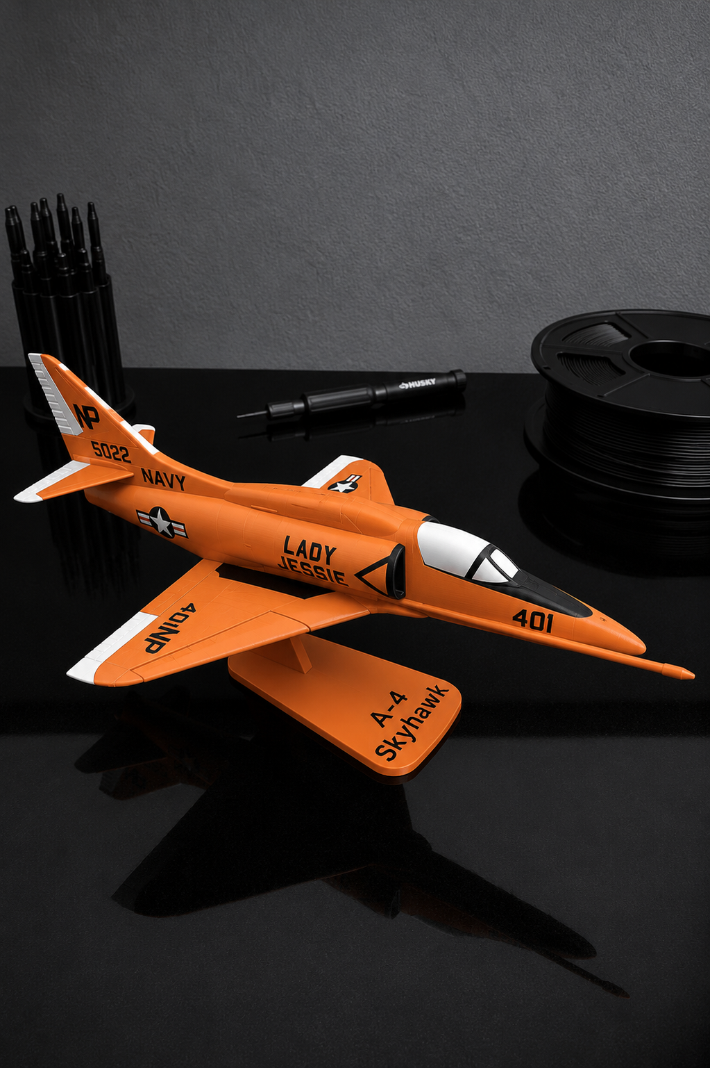 A-4 Skyhawk Loose Piece Display Model – 3D Printed Navy Jet Aircraft Decor