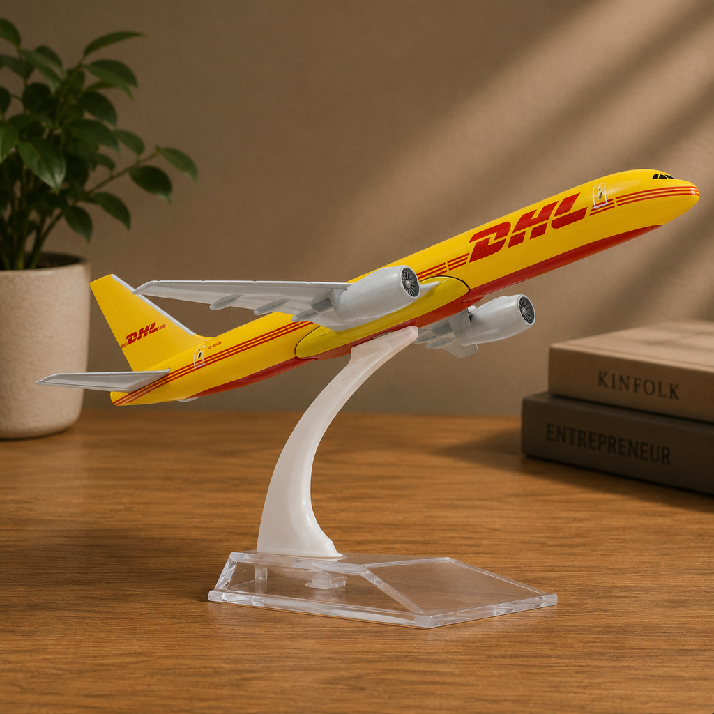 DHL Boeing 757 Die-Cast Aircraft Model – 1:400 Scale Cargo Airplane Display