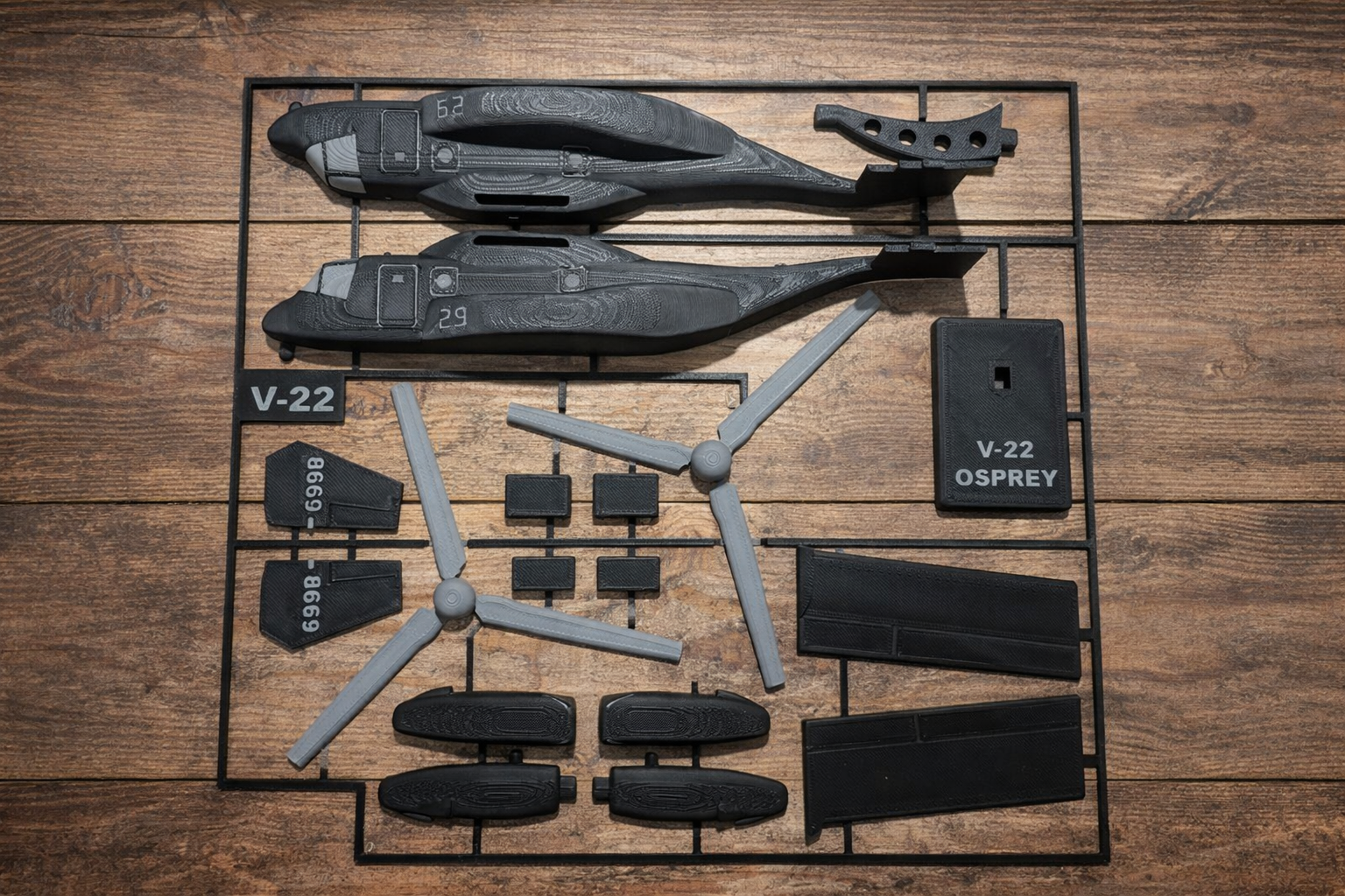 V-22 Osprey 3D Printed Aircraft Model Kit – Military Tiltrotor Aircraft