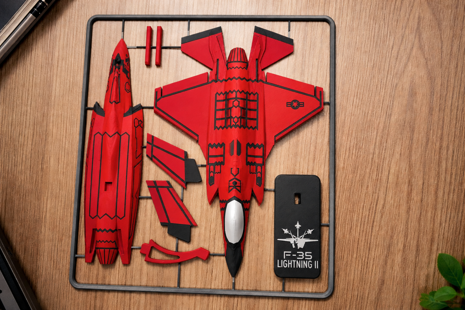 F-35 Lightning II Black 3D Printed Aircraft Model Kit – Stealth Fighter Edition