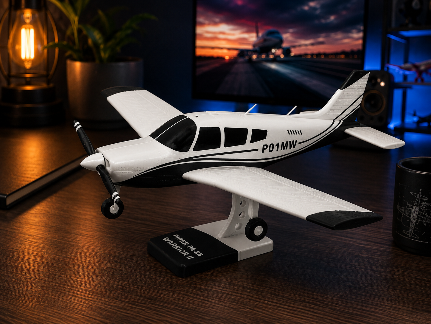 Piper PA-28 Warrior II 3D Printed Model Kit – Multiple Colors Available