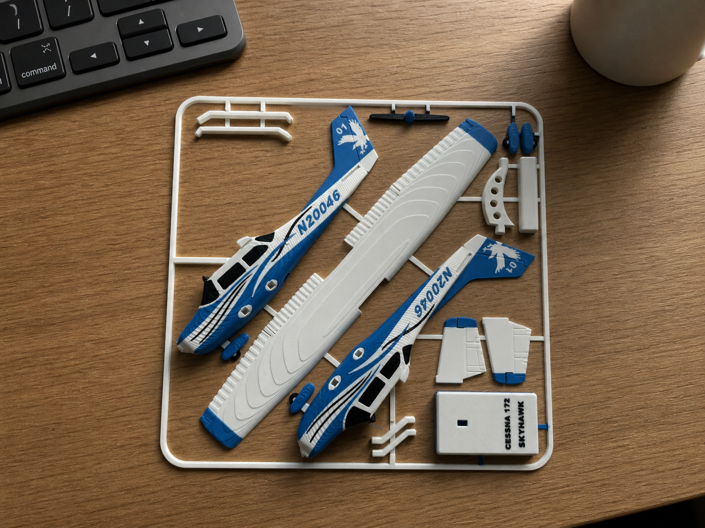 Cessna 172 Skyhawk 3D Printed Aircraft Model