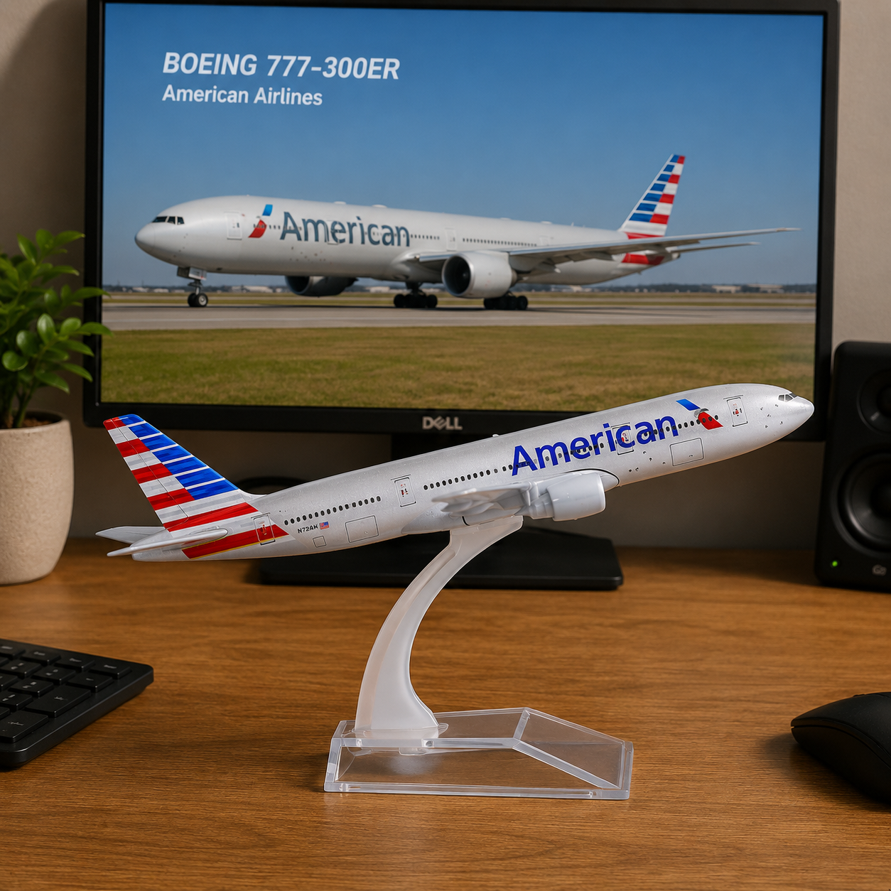 American Airlines Boeing 777 Die-Cast Aircraft Model – 1:400 Scale Display Plane