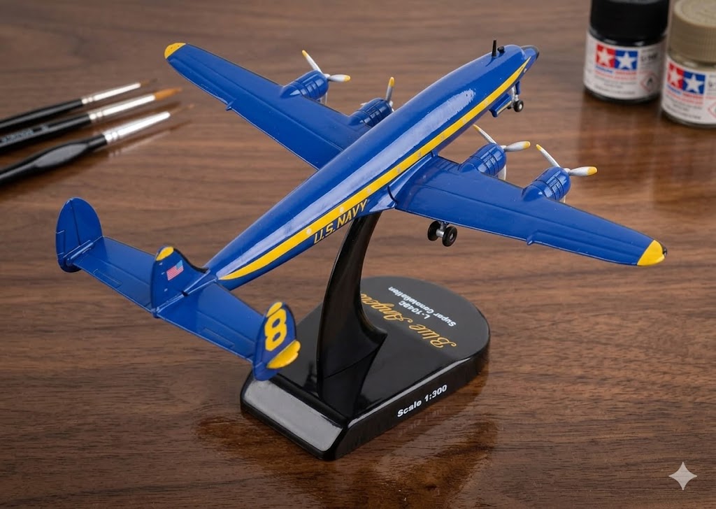 Blue Angels C-121J “Super Constellation” Die-Cast Aircraft Model – 1/300 Scale Display Plane