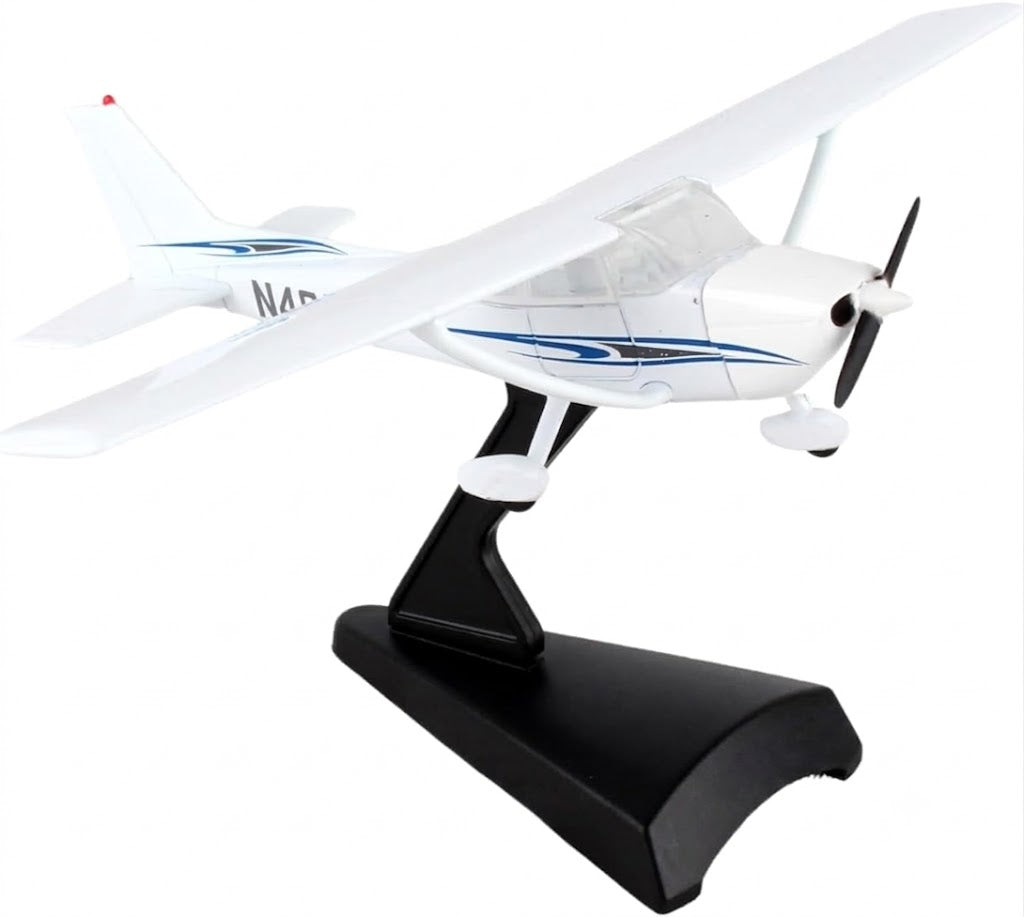 Cessna 172 Skyhawk 1:87 Scale 3D Printed Display Model Airplane w/ Stand