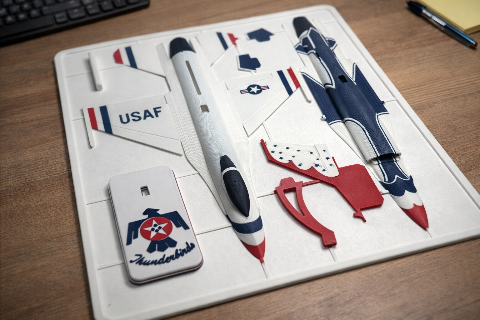USAF Thunderbirds F-16 3D Printed Aircraft Model Kit – Air Demonstration Team Edition