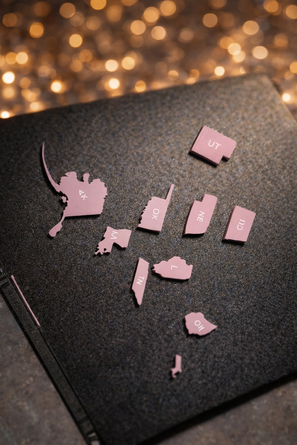 50 States USA Map 3D Printed Puzzle – Educational Geography Desk Display